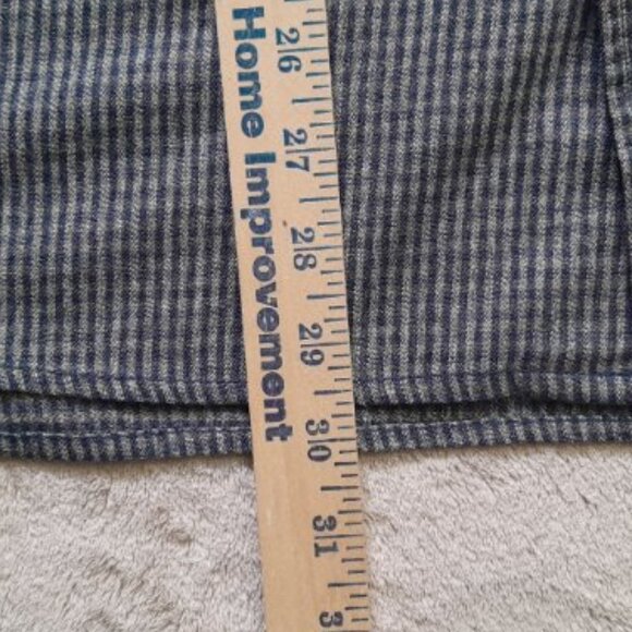 Vtg Firethorn Shacket Mens Large Wool Blend Leather Elbow Patches Grampa Checked - Picture 7 of 11